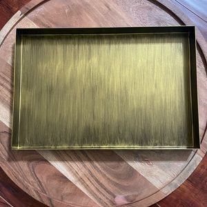 Matte Gold Make-Up Jewelry Candles Key Decor Tray